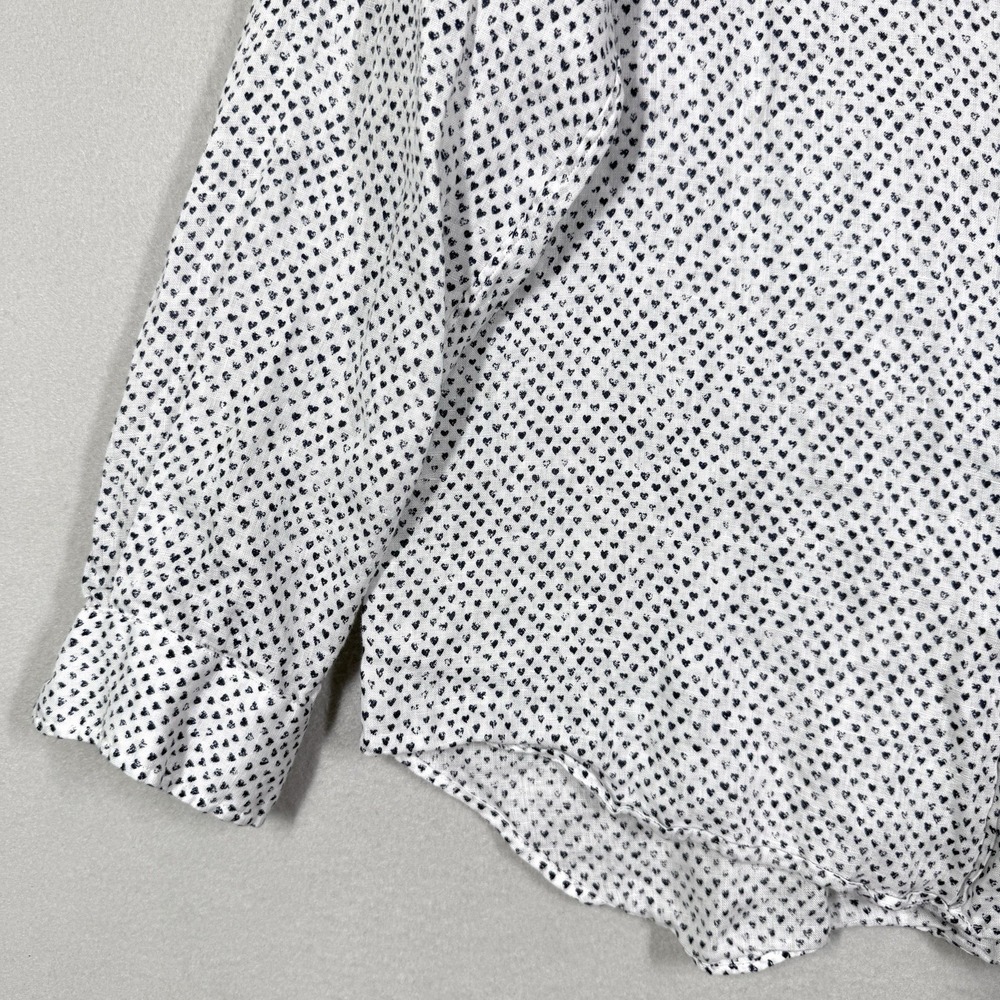 Grayson by Frank and Eileen Top Womens XL The Hero Shirt Linen Heart Print - Picture 3 of 15